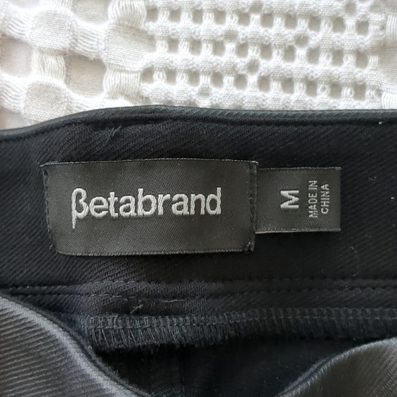 Betabrand Faux Leather Pants Medium Black 31X25 - Picture 3 of 14